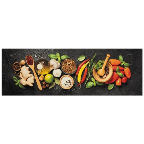 Lusso Casadino - Tappeto Da Cucina Lavabile Spezie 60x180 Cm Velluto - Foto 1