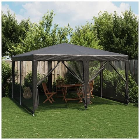 Tenda per Feste con 8 Pareti in Rete Antracite 4x4 m in HDPE - Foto 2