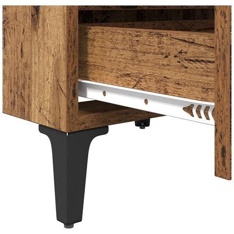 comodino Legno Antico 40x35x50 cm Legno Ingenierizzato - Foto 9