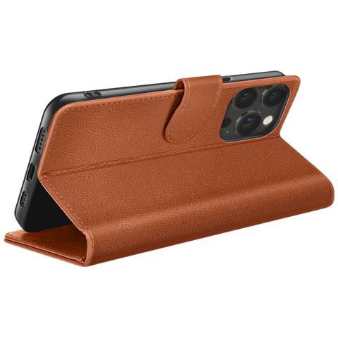 Custodia A Portafoglio Per Iphone 13 Pro Max Con Supporto E Linguetta Magnetica, Marrone - Foto 2
