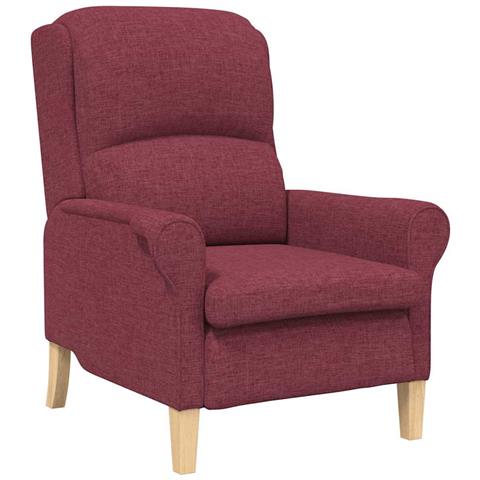 poltrona Rosso vino 76 x 94 x 102 cm Tessuto - Foto 1