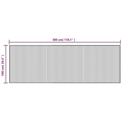 Tappeto Rettangolare Marrone 100x300 cm in Bambù - Foto 8