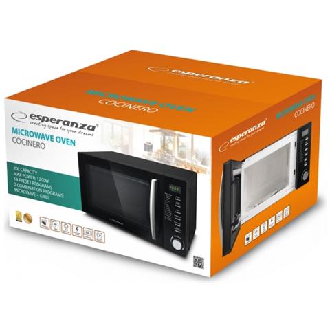 COCINERO Nero Microonde combinato Superficie piana 20 L 1200 W - Foto 3