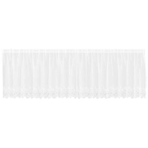 Tende con tende Floreale Bianco 500 x 120 cm Poliestere - Foto 1