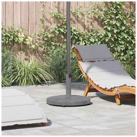 Base per Ombrello da Esterno Aspetto legno grigio scuro - Foto 2