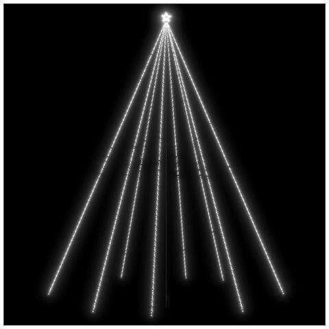 Luci Albero Di Natale Interni Esterni 1300led Bianco Freddo 8 M - Foto 1