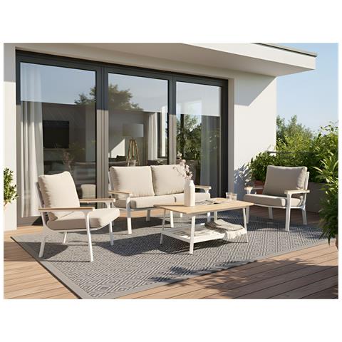 Set Da Giardino Con Tavolo 4 Posti Orero Tortora - Foto 1