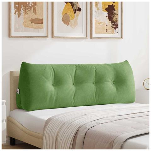 Cuscino per Schiena Verde chiaro 140 x 24 x 50 cm Velluto - Foto 2