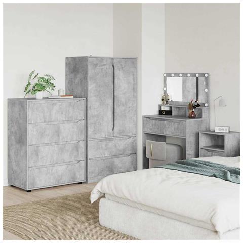 Armadi di Stoccaggio 2 pcs Grigio cemento 80 x 48 x 105 cm - Foto 2