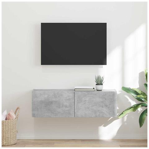 Mobile TV da parete Calcestruzzo 60 x 31 x 29.5 cm - Foto 2