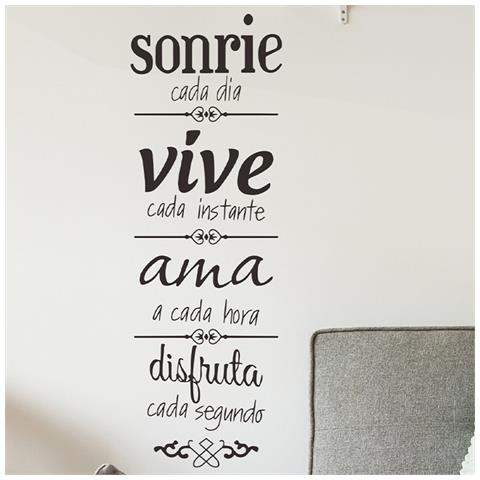Eleganti Adesivi Murali In Pvc Con Slogan In Italiano - 29x43cm (2 Pezzi) Per Decorazioni Domestiche - Foto 1