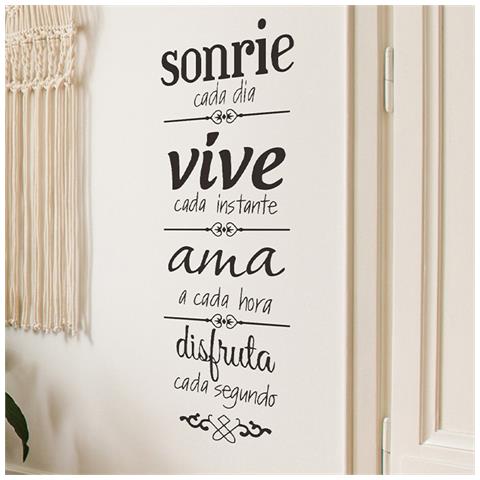 Eleganti Adesivi Murali In Pvc Con Slogan In Italiano - 29x43cm (2 Pezzi) Per Decorazioni Domestiche - Foto 2