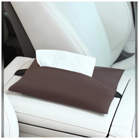 Porta Fazzoletti In Pelle Di Lusso Per Auto - Elegante Accessorio Interno Auto Black - Foto 2