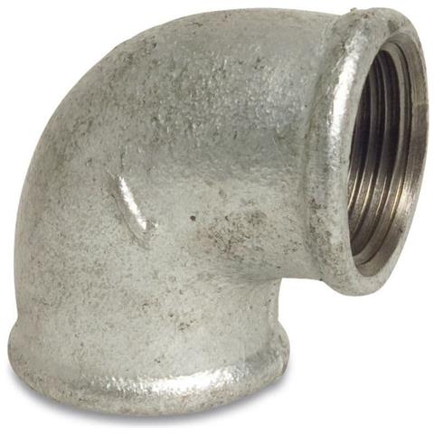 Raccordo Filettato A Gomito In Ghisa Malleabile 90° 1 1/2 - Foto 1