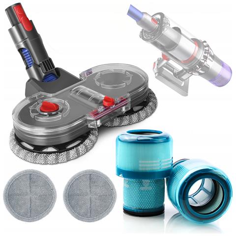 Set Di Accessori Per Aspirapolvere Compatibile Con Dyson V7 V8 V10 V11 V15 - Spazzola Mopante, 2 Filtri, 160 Rpm, Alta Qualità - Foto 1