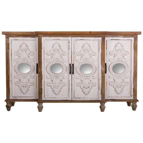 Credenza In Legno Intagliato Marrone 154x35x87h - Foto 2