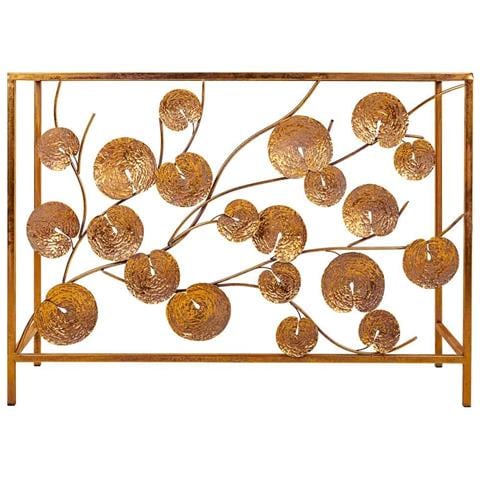 Mobile Da Ingresso In Metallo Dorato 100x35x70,5h - Foto 2