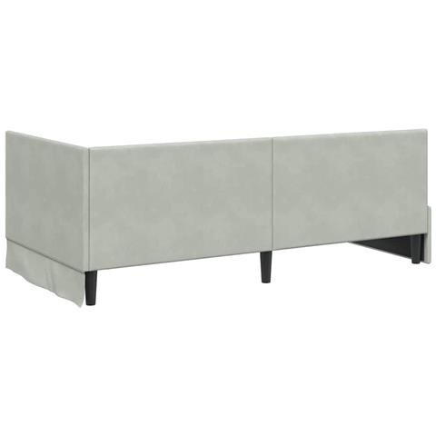 Struttura Letto Angolare con Materasso 2 pcs Grigio chiaro - Foto 9