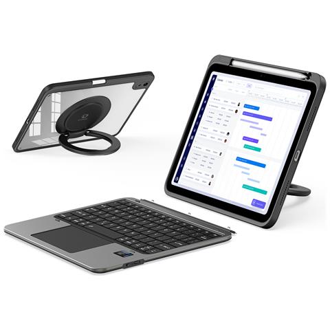 Teclado per iPad (2025) - Nero, Con Soporte - Foto 1