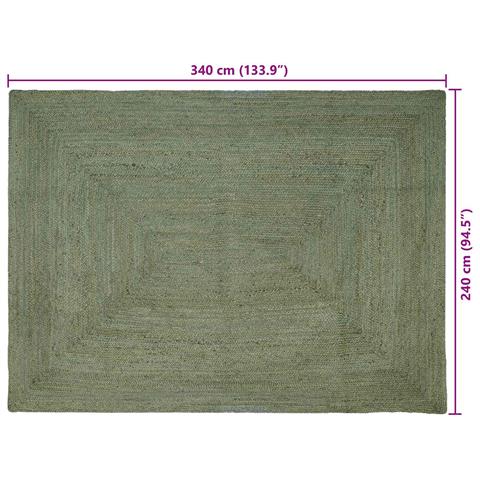 Tappeti per area Rettangolare Verde Oliva 240 x 340 cm Juta - Foto 7