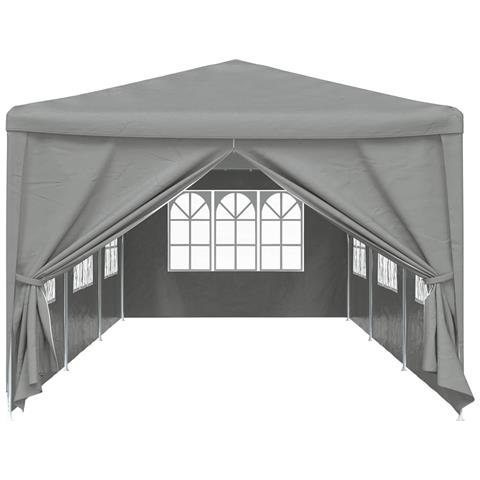 Tenda Party 900 x 300 x 255 cm Grigio Chiaro PE e Acciaio - Foto 2