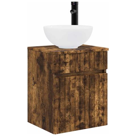 Mobile lavabo da parete Rovere Fumo 39 x 41 x 64,5 cm - Foto 1
