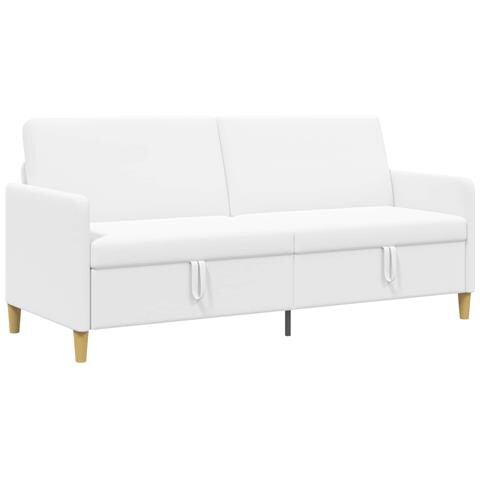 Divano con Storage Bianco 192 x 78 x 87 cm Poliestere - Foto 1