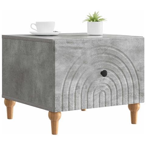 Tavolino da salotto con cassetto Grigio Cemento 49 x 50 x 40 cm - Foto 2