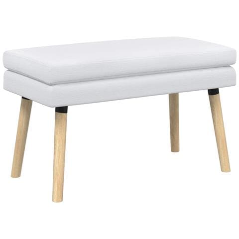 Panchina a doppio strato Bianco 80 x 40 x 47 cm Tessuto - Foto 1