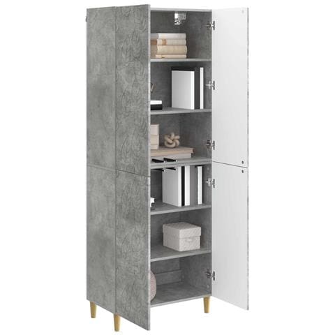 Set di armadi 2 pcs Grigio Cemento Legno ingegnerizzato - Foto 2
