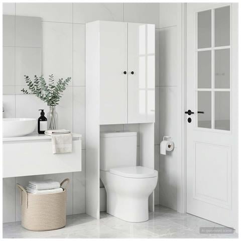 Mobile Bagno BREDA Bianco Lucido 66 x 25,5 x 190 cm - Foto 2