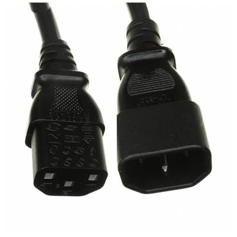Cabinet Jumper Power Cord 250 Vac 16a C14-c13 Connectors - Foto 1