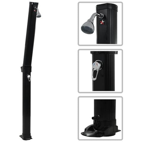 Doccia ad Energia Solare Pieghevole Nera 214 cm 23 L - Foto 1
