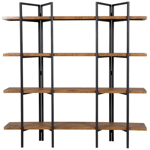 Libreria A 4 Ripiani In Color Noce Scuro Compton - Foto 22