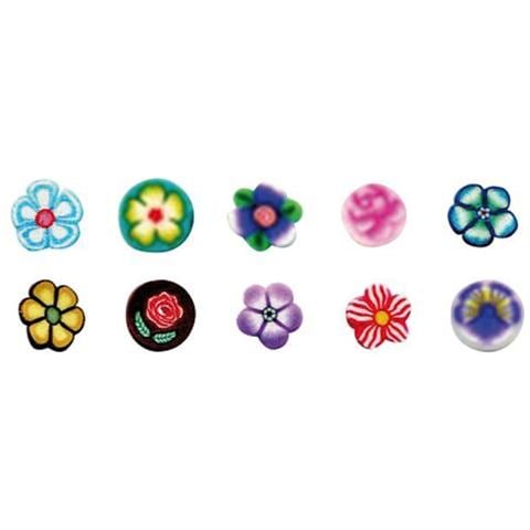 10 Bastoncini Fimo Da Tagliare 5 X 0,5 Cm - Fiori - Foto 2
