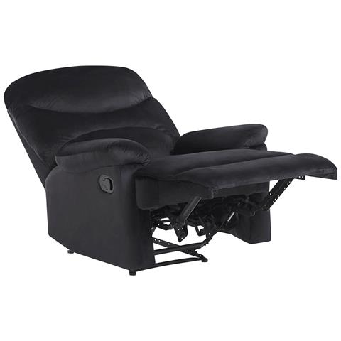 Poltrona In Velluto Nero Regolabile Manualmente Eslov - Foto 15