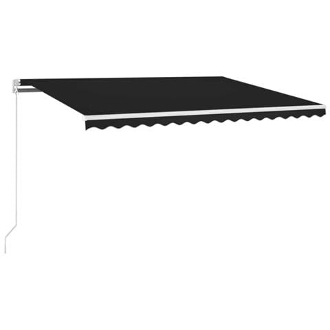 Tenda da Sole Retrattile Manuale LED 450x350 cm Antracite - Foto 1