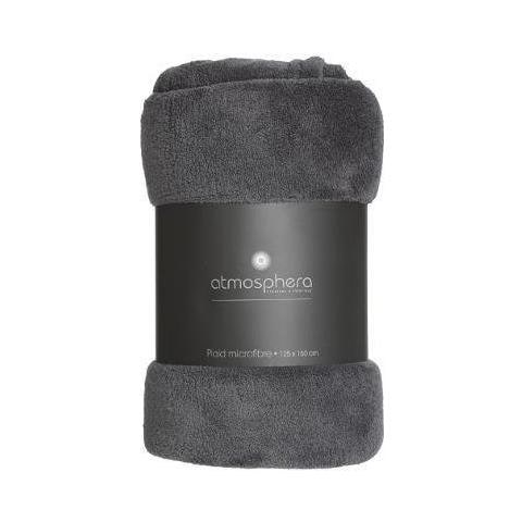 Coperta In Microfibra - 125 X 150 Cm - Grigio Scuro - Foto 4