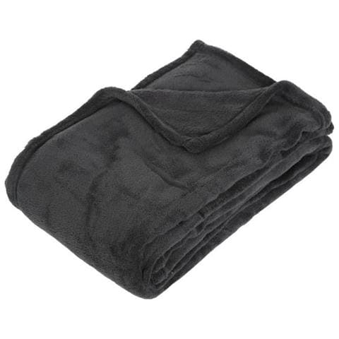 Coperta In Microfibra - 125 X 150 Cm - Grigio Scuro - Foto 1
