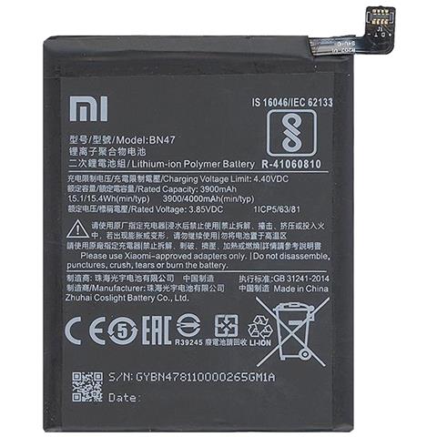 Batteria Litio Originale Bn47 Bulk Per Redmi 6 - Redmi 6 Pro - Mi A2 Lite - Foto 1