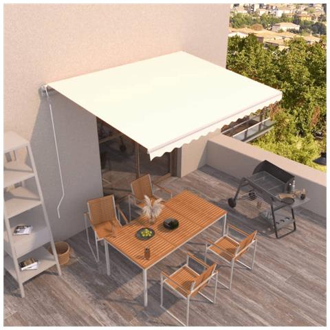 Tenda da Sole Retrattile Automatica 450x300 cm Crema - Foto 2