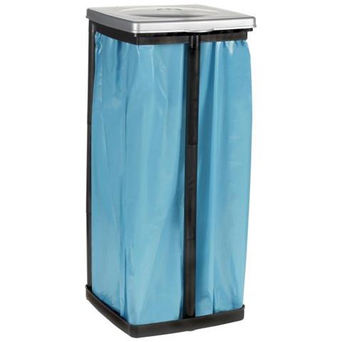 1027616000000 Supporto Per Sacchetto Per L'immondizia Portasacchetto Dell'immondizia Autoportante Nero, Argento Interno /esterno Plastica - Foto 1