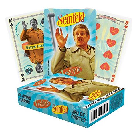 Carte Da Gioco Seinfeld Festivus - Mazzo Di Carte Seinfeld Festivus Per I Tuoi Giochi Di Carte Preferiti - Merchandise E Oggetti Da Collezione Seinfeld Con Licenza Ufficiale - Foto 1