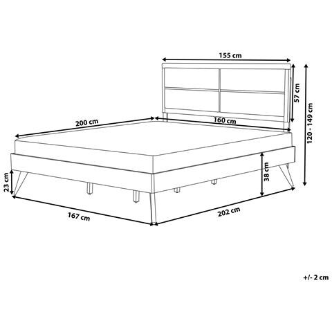 Letto Poissy 160 X 200 Cm Frassino Naturale - Foto 7