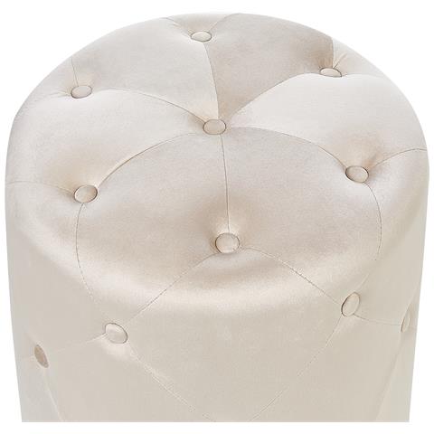 Pouf Corolla Velluto Bianco Sporco - Foto 2