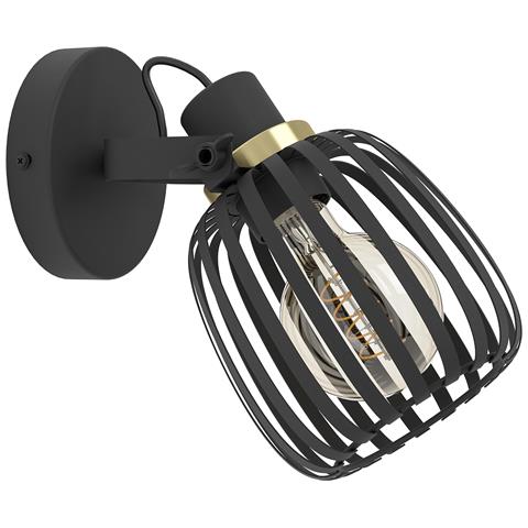 Spot Contemporaneo Girona In Acciaio Nero 1 Luce E27 40w Ip20 - Foto 1