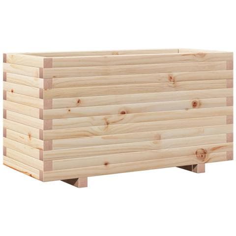 Fioriera Da Giardino 90x40x49,5 Cm In Legno Massello Di Pino - Foto 1