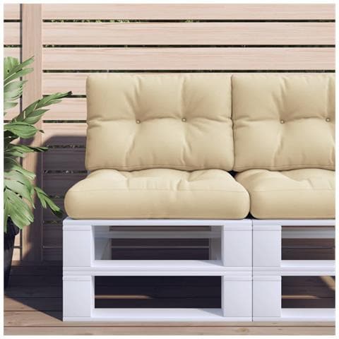 Cuscino Per Pallet Beige 60x40x12 Cm In Tessuto - Foto 1
