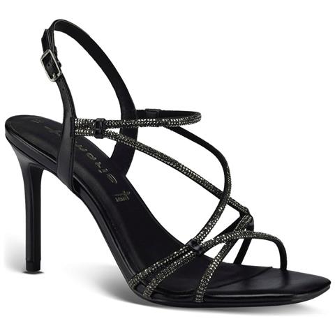 Black Metallic Elegant Open Sandals Sandali Sintetico E Tessile Scarpe Donna Nero Eu 36, 1-28332-42 012 - Foto 1