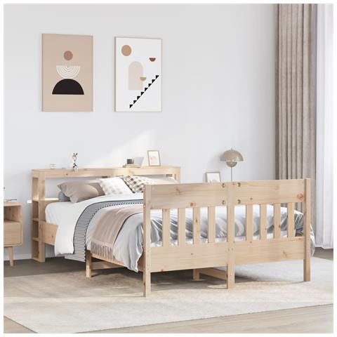 Letto Senza Materasso 120x200 Cm In Legno Massello Di Pino - Foto 1